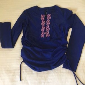 Maternity rash guard with matching bottoms